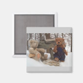 Teddy paar met Inuksuk Magneet (Voorkant / Achterkant)
