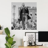 Teddy Roosevelt beschrijft Crowd in 1905  Poster (Thuiskantoor)