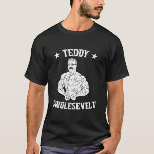 Teddy Roosevelt Body Building Uitwerken Spier Gym T-shirt
