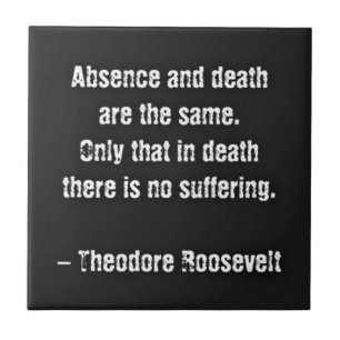Teddy Roosevelt citaat - Afwezigheid en dood Tegeltje