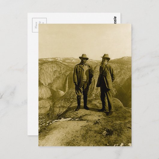 Teddy Roosevelt en John Muir bij Glacier Point Briefkaart (Voorkant / Achterkant)