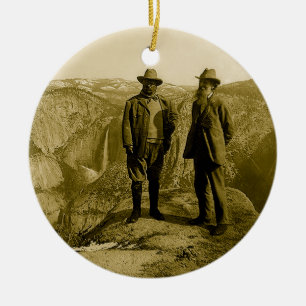 Teddy Roosevelt en John Muir bij Glacier Point Keramisch Ornament