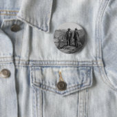 Teddy Roosevelt en John Muir in Yosemite Ronde Button 5,7 Cm (In situ)