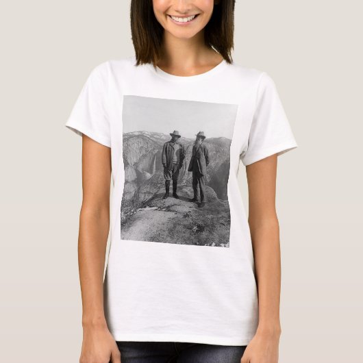 Teddy Roosevelt en John Muir in Yosemite T-shirt (Voorkant)