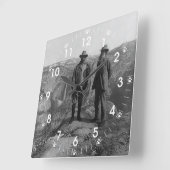 Teddy Roosevelt en John Muir in Yosemite Vierkante Klok (Hoek)