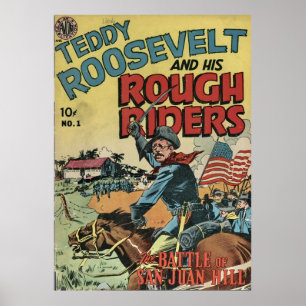 Teddy Roosevelt en Zijn Rough Riders 001 oneshot Poster