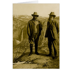 Teddy Roosevelt et John Muir au point de glacier