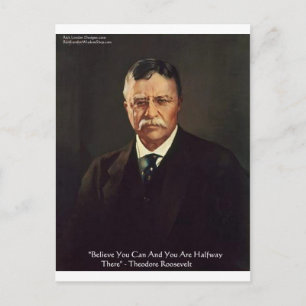 Teddy Roosevelt "Geloof in jezelf" Citaat Cadeaus/ Briefkaart