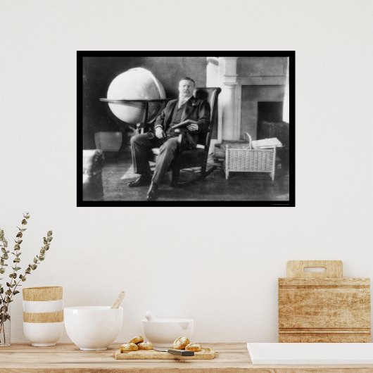 Teddy Roosevelt in Repose 1908 Poster (Keuken)
