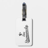 Teddy Roosevelt Live Strenuous Bagagelabel (Achterkant verticaal)