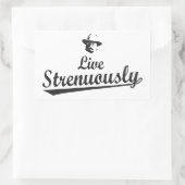 Teddy Roosevelt Live Strenuous Rechthoekige Sticker (Tas)