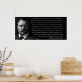 TEDDY ROOSEVELT - MAN in de ARENA - 1910 Poster (Keuken)