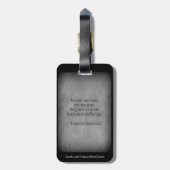 Teddy Roosevelt Quote - Afwezigheid en dood Bagagelabel (Achterkant verticaal)
