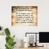 Teddy Roosevelt Quote Poster (Thuiskantoor)