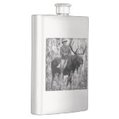 Teddy Roosevelt Riding Bull Moose Heupfles (Rechts)