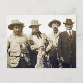 Teddy Roosevelt Wolf Hunting, 1905 Briefkaart