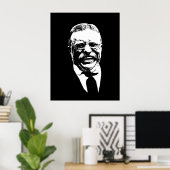 Teddy Roosevelt - Zwart-wit Poster (Thuiskantoor)
