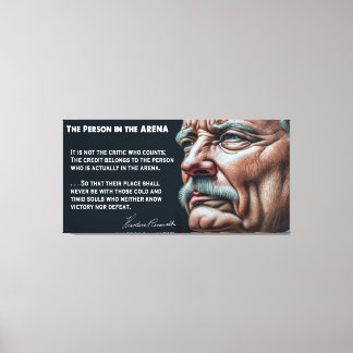 Teddy Roosevelts Person in de ARENA Speech 1910 Canvas Afdruk