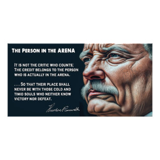 Teddy Roosevelts Person in de ARENA Speech 1910 Foto Afdruk