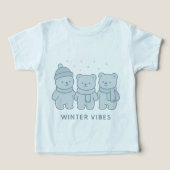 Teddy Team Winter Vibes Kids Tee (Design voorkant)