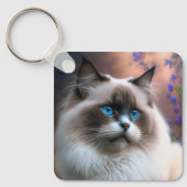 Teddy the Ragdoll Cat Sleutelhanger (Voorkant)