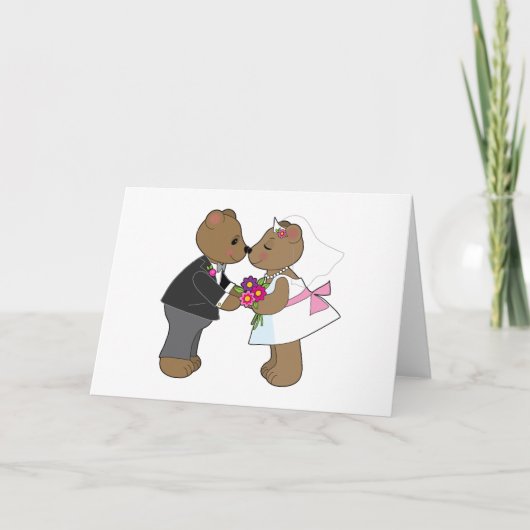 Teddy Wedding Kaart (Voorkant)
