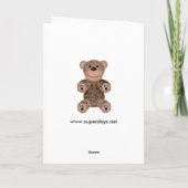 Teddybear - Wenskaart Kaart (Achterkant)