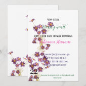 Teddybeer baby douche uitnodigingen (Voorkant / Achterkant)