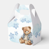 Teddybeer baby shower bearly wachten dank u bedankdoosjes (Achterkant)