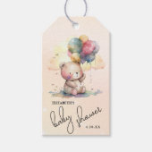 Teddybeer Baby Shower Cadeaulabel (Voorkant)