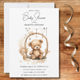 teddybeer Baby shower Kaart