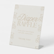 Teddybeer Baby Shower Luier Raffle Bord