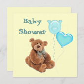  teddybeer Baby shower uitnodiging (Voorkant / Achterkant)