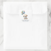 teddybeer Baby shower uitnodigingsenvelop zegel (Tas)