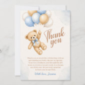 Teddybeer Babyshower Bedankt (Voorkant)