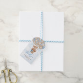 Teddybeer Babyshower Bedankt Cadeaulabel (Met Touw)