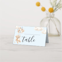 Teddybeer Babyshower Plaatskaart Tent