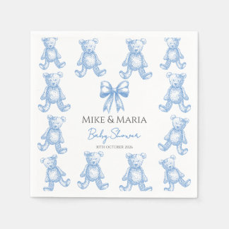 Teddybeer babyshower servetten