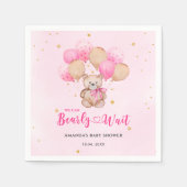 Teddybeer babyshower servetten (Voorkant)