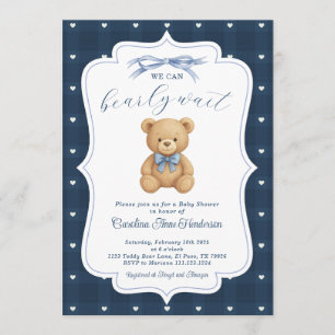 Teddybeer Babyshower Uitnodiging