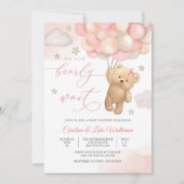 Teddybeer Babyshower Uitnodiging (Voorkant)