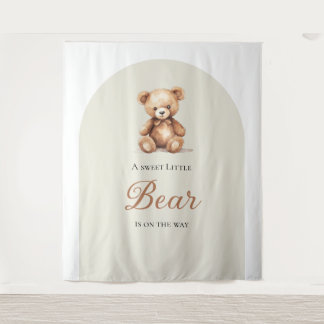 Teddybeer Babyshower Wandtapijt Wandkleed