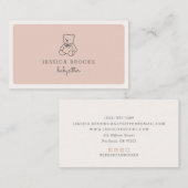 Teddybeer, babysitter, kinderopvang visitekaartje (Voorkant / Achterkant)