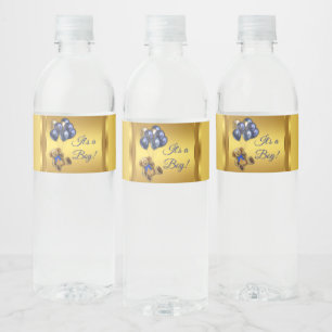 Teddybeer Ballon Baby Shower Waterfles Etiket