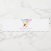 Teddybeer ballon Baby shower waterflesje label Waterfles Etiket (Enkel label)