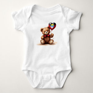 teddybeer & ballon met de Antigua en Barbuda Romper