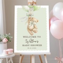 Teddybeer Ballonnen Baby Shower Welkom Bord