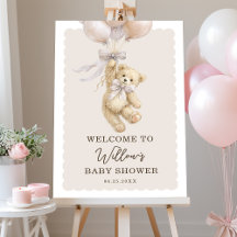 Teddybeer Ballonnen Baby Shower Welkom Bord