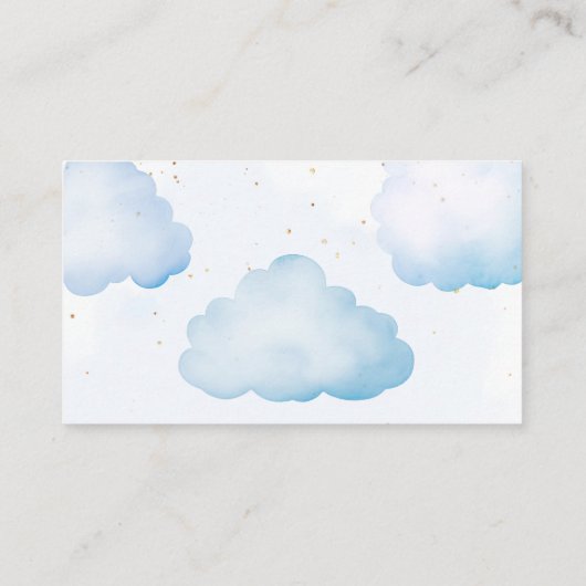 Teddybeer ballonnen blauw hoe groot is mama's buik informatiekaartje (Achterkant)