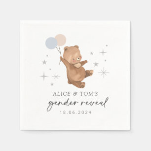 Teddybeer ballonnen Geslacht onthullen Servet